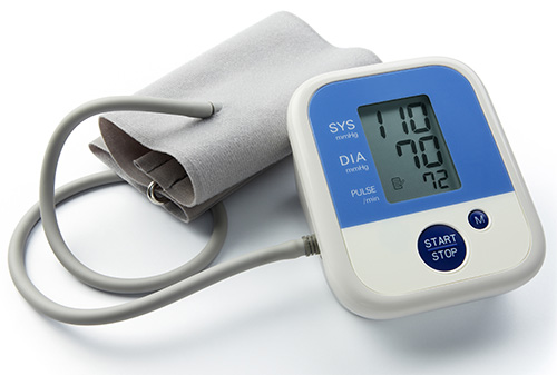 stock image of a blood pressure cuff